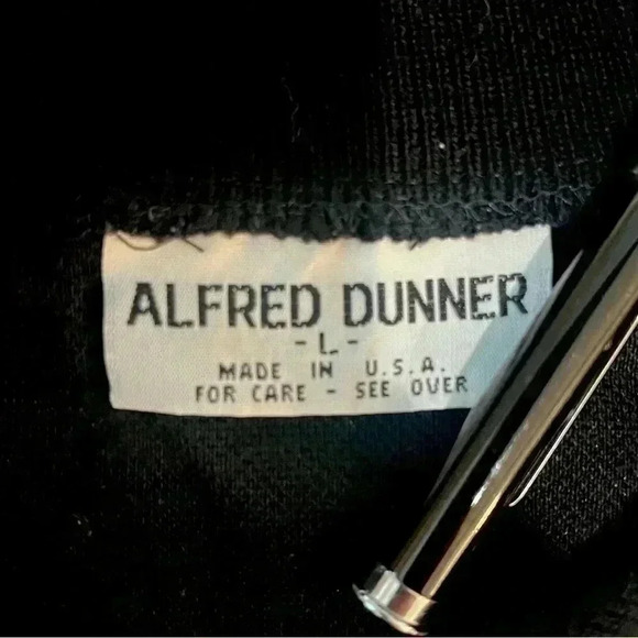 Vintage | Alfred Dunner 80s Colorblocked Pullover - Black & Red & White / Sz L - Picture 7 of 9